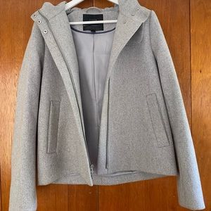 J. Crew Wool Melton Hooded Bib jacket